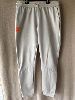 Hurley Light Gray Joggers with Orange Accent Stripes